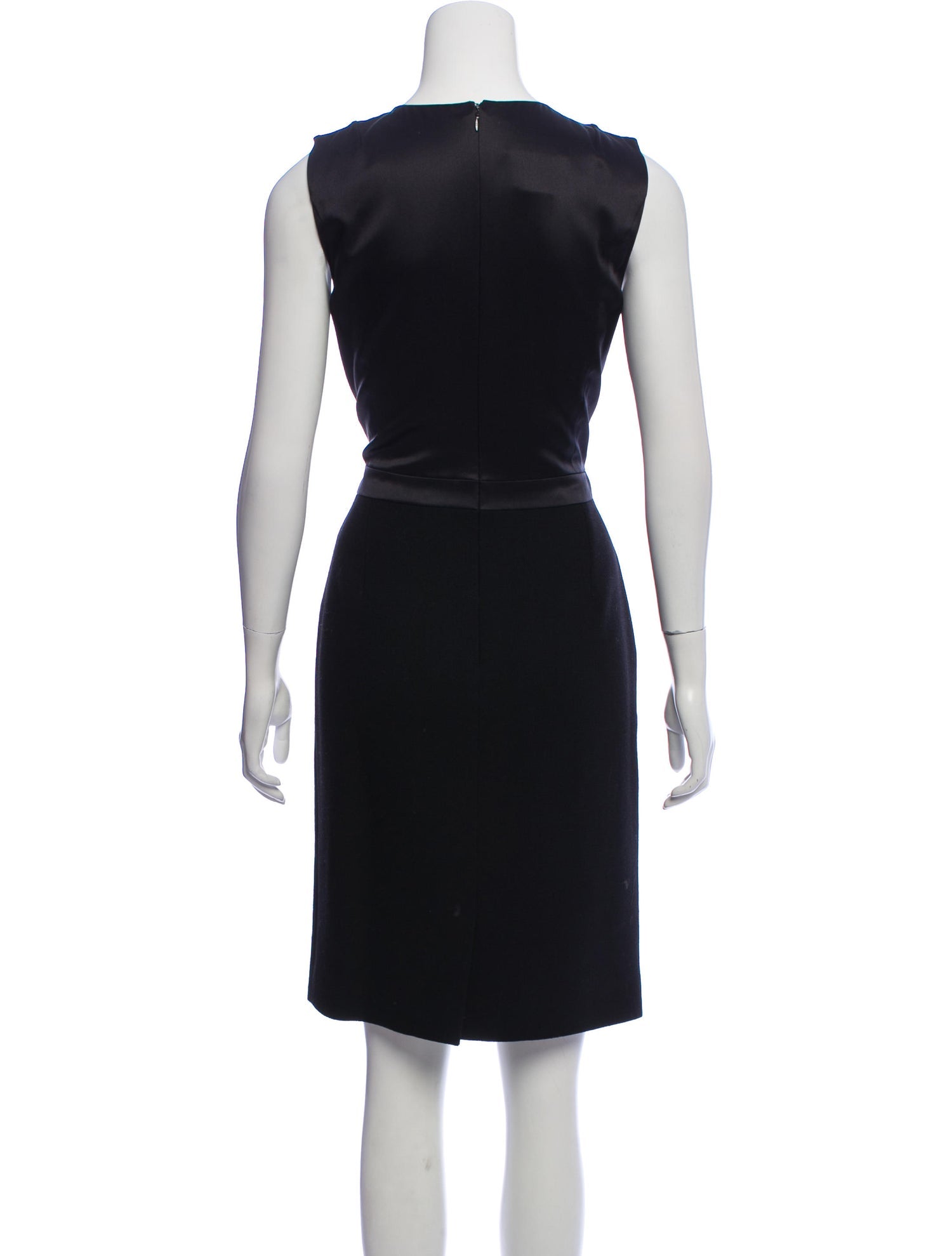 CHANEL 09C Carla Bruni Black White Party Dress 42 シャネル ブラック・ホワイト・シルク・大統領夫人  ドレス・ワンピース