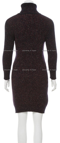 CHANEL 11PF burgundy cashmere knit angora women's dress / シャネル レディース バーガンディ カシミヤ ニット アンゴラ ワンピース
