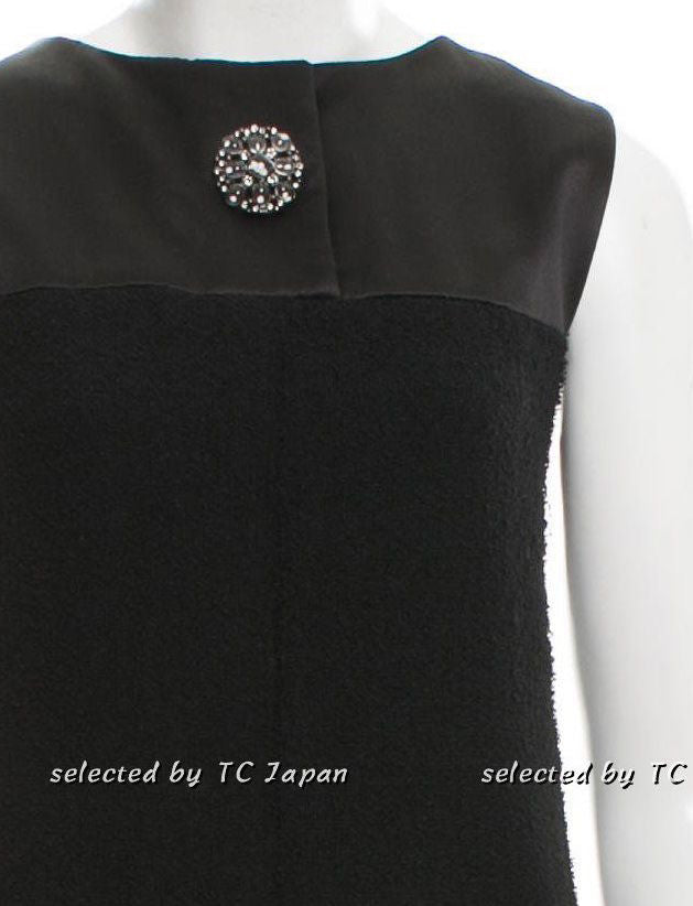 CHANEL 15PF Black Wool Dress 40 シャネル ブラック・ウール・ワンピース - シャネル TC JAPAN