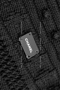 CHANEL 04S Black Cotton Crochet Knit Dress 34 36 38 シャネル ブラック・コットン クロシェ ニット ワンピース 即発