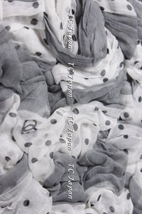 CHANEL 02S White Grey Dots Silk Set Up Dress 38 40 シャネル ホワイトグレー・セットアップ・ワンピース 即発