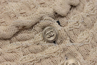CHANEL 12S Beige Navy Mix Tweed Knit Dress 36 38 40 シャネル ベージュ ネイビー ミックス ツイード ニット ワンピース 即発