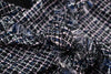 CHANEL 09S Black Navy Purple Bow Tweed Dress 38 シャネル ブラック ネイビー パープル リボン ツイード ワンピース 即発