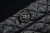 CHANEL 12A Black Wool Cashmere Lambskin Pocket Dress 36 シャネル ブラック ウール カシミア ラムスキン レザー マトラッセ ポケット ワンピース 即発