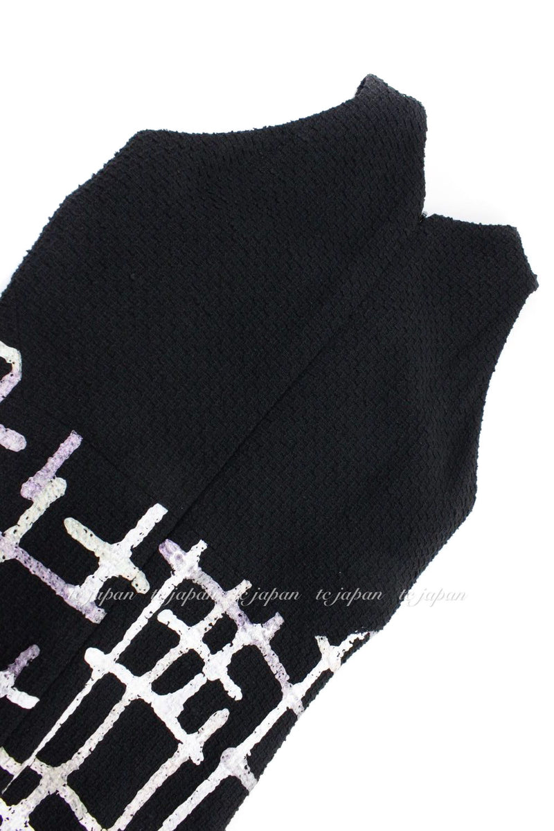 CHANEL 09S Black Sleeveless Tweed Dress 34 シャネル ブラック・ペイント・ワンピース 即発