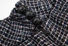 CHANEL 09S Black Navy Purple Bow Lesage Tweed Dress 38 シャネル リボン・ツイード・ワンピース 即発