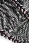 CHANEL 13B 13PF Black Pink Tweed Knit Dress 38 40 シャネル グレー・ブレード編み・ワンピース 即発 - CHANEL TC JAPAN