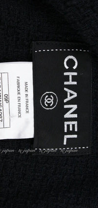 CHANEL 09S Black Sleeveless Tweed Dress 34 シャネル ブラック・ペイント・ワンピース 即発