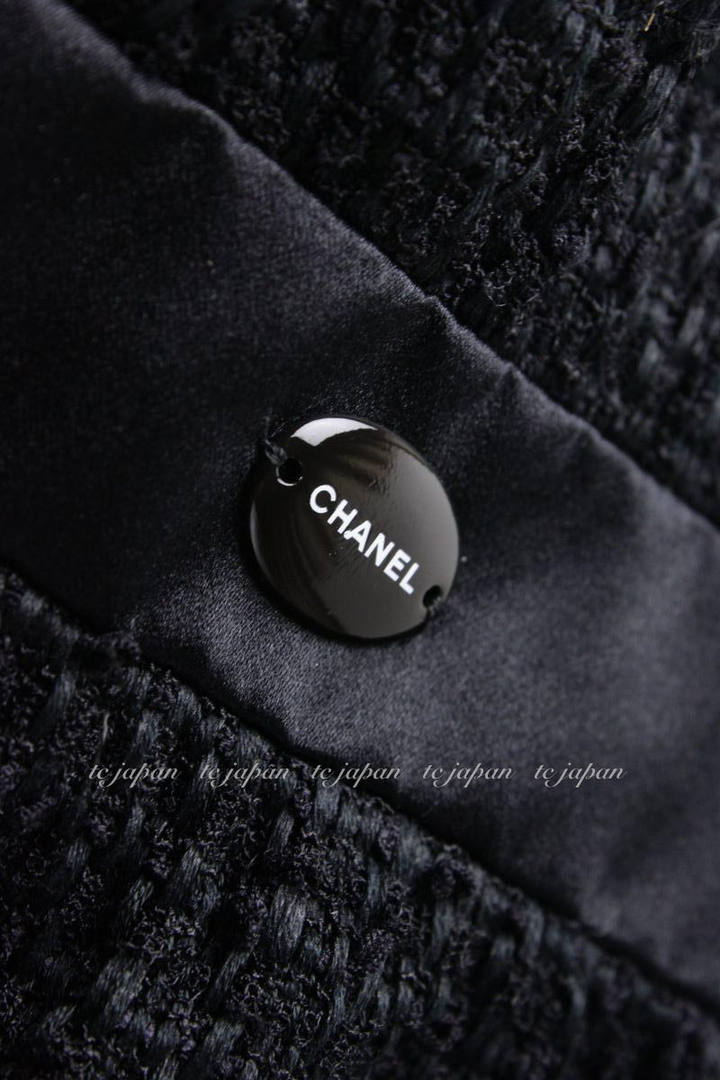 CHANEL 09S Black Tweed Dress 36 シャネル ブラック・キャミソール・ツイード・ワンピース  冠婚葬祭 即発 - TC JAPAN
