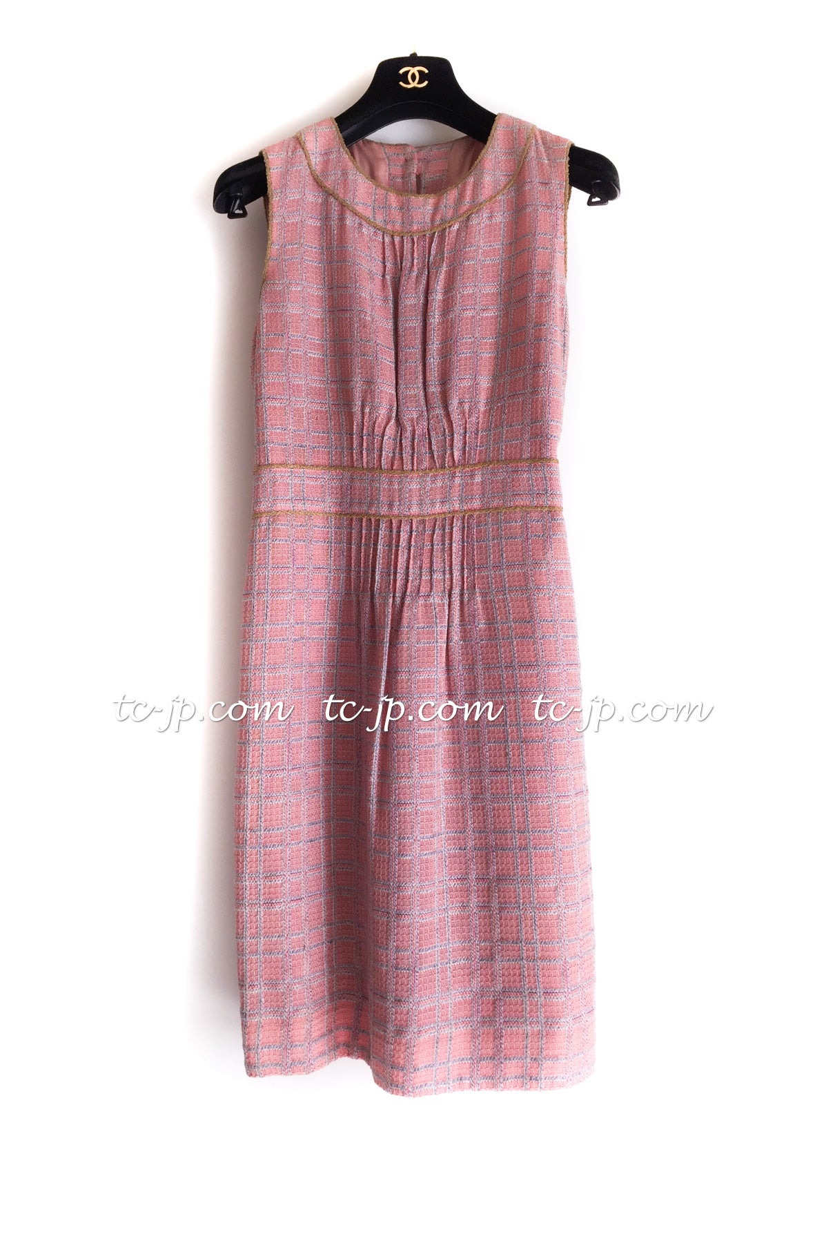 CHANEL 04S Pink Cotton Wool Dress Coat 36 38 シャネル ピンク コットン ワンピース 即発