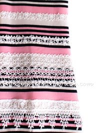 CHANEL 11C Jessica Alba Pink Black Cashmere Dress 38 シャネル カシミア100・ピンク・ストライプ・ボーダー・ワンピース 即発 - TC JAPAN