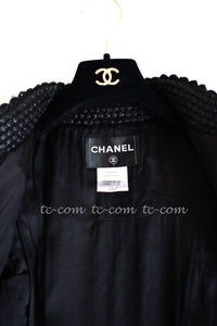 CHANEL 09A Black Metallic Jacket 34 40 シャネル ブラック・メタリック・ジャケット