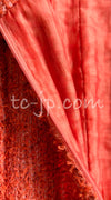 CHANEL 17C Coral Orange Zipper Cotton Tweed Dress 38 シャネル コーラル・オレンジ・コットン・ジッパー・ワンピース 即発