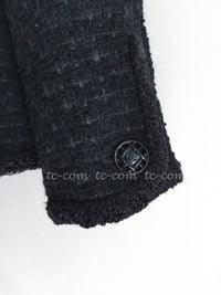 CHANEL 06C Black Epaulets Tweed Jacket 36 40 シャネル ケイト・モス・ブラック・マルチカラー・ジャケット 即発