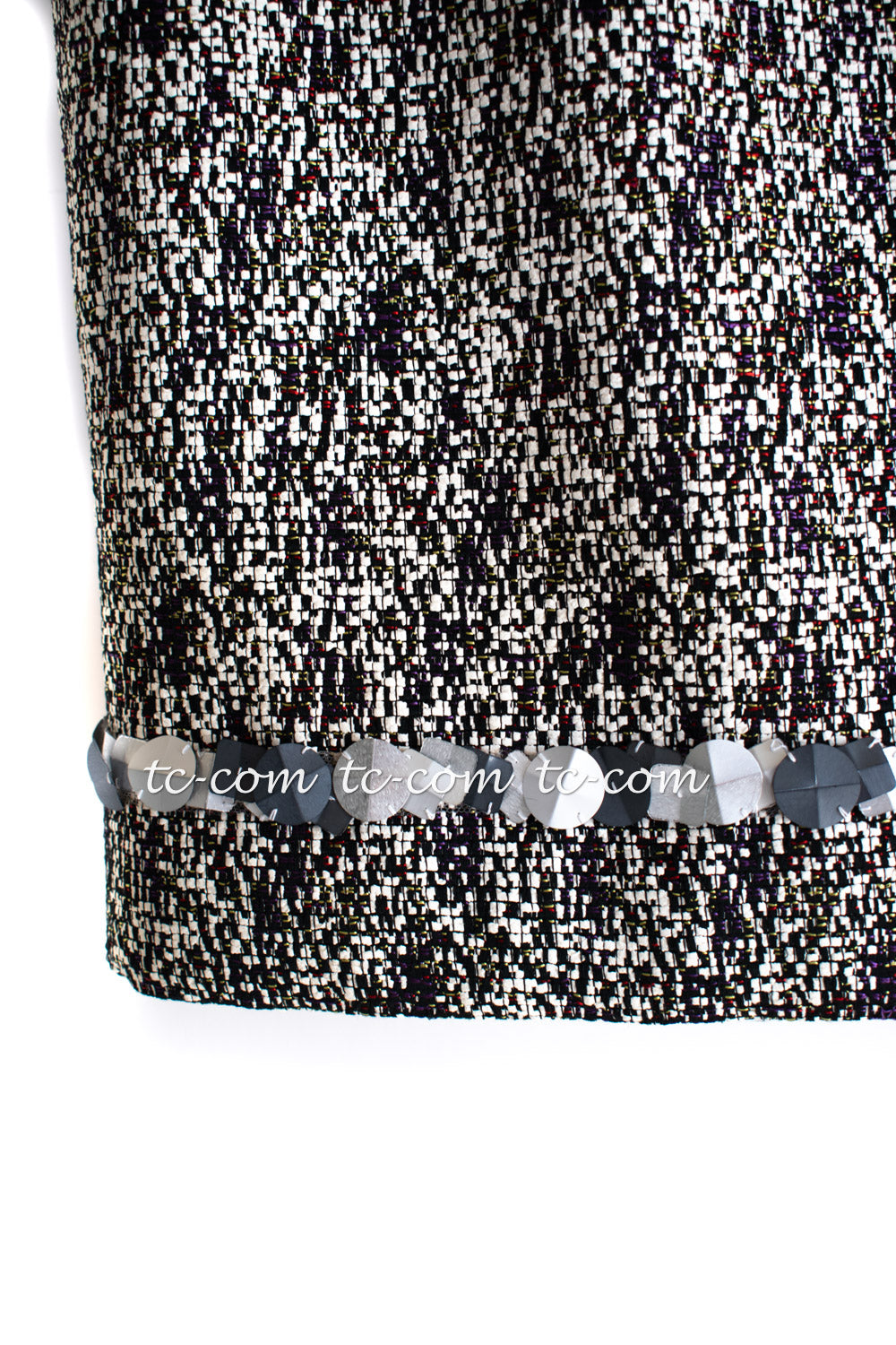 CHANEL 09S Grey Silver Sequin Embellishments Dress 36 38 シャネル  グレー・シルバー・スパンコール・ワンピース 即発