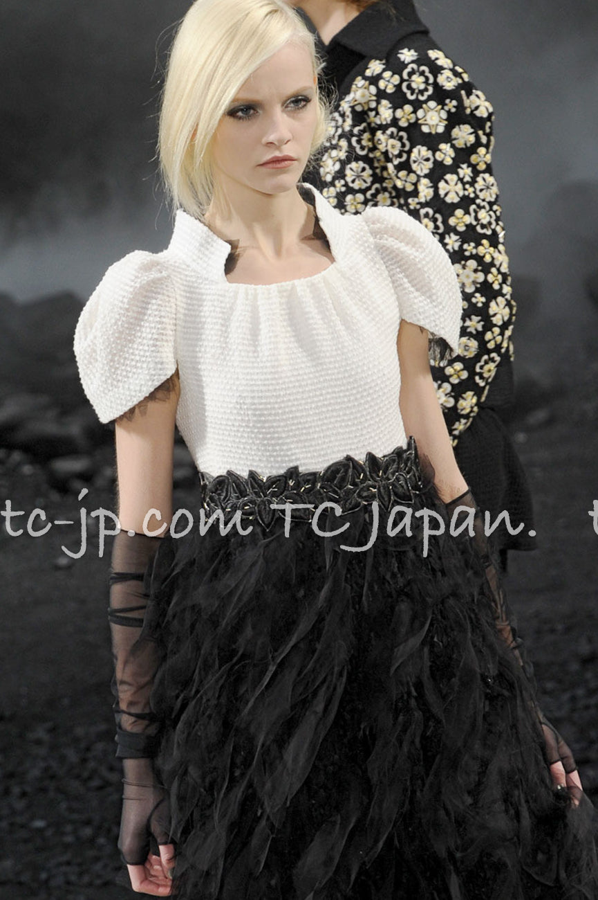 CHANEL 11A Black Ivory Tweed Dress 34 36 シャネル ブラック アイボリー ツイード ワンピース 即発