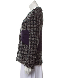 CHANEL 16B Navy Black Grey Tweed Jacket 34 シャネル ネイビー・ブラック・ツイード・ジャケット