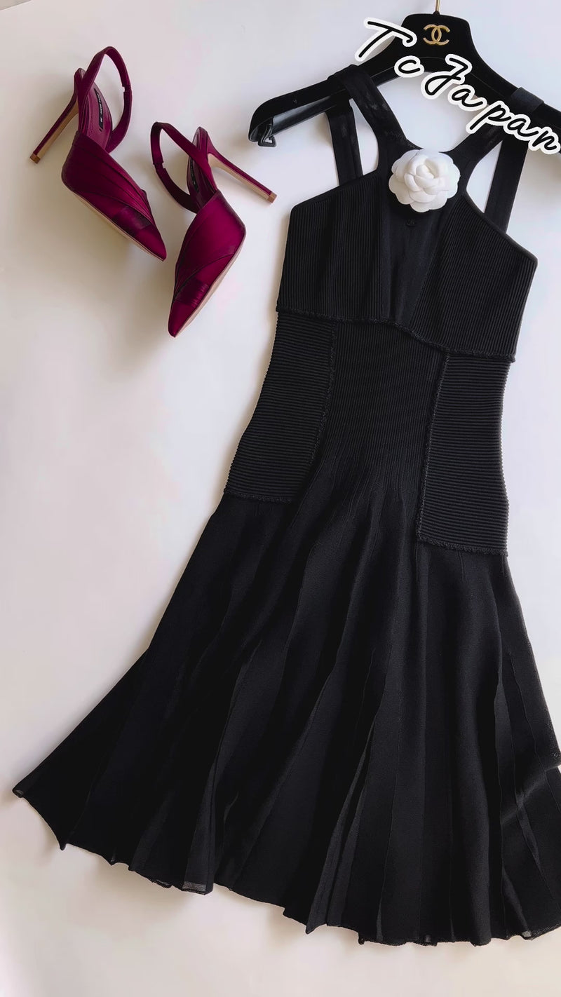 CHANEL 11S Naomi Watts Black Knit Dress 36 シャネル ナオミワッツ着ブラック・ニット・ワンピース