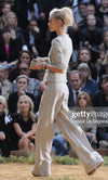 CHANEL 10S $6.1K Cameron Diaz beige Lesage Jacket Skirt Suit 34 38 シャネル ベージュ・ルサージュ・ジャケット・スカート・スーツ - TC JAPAN