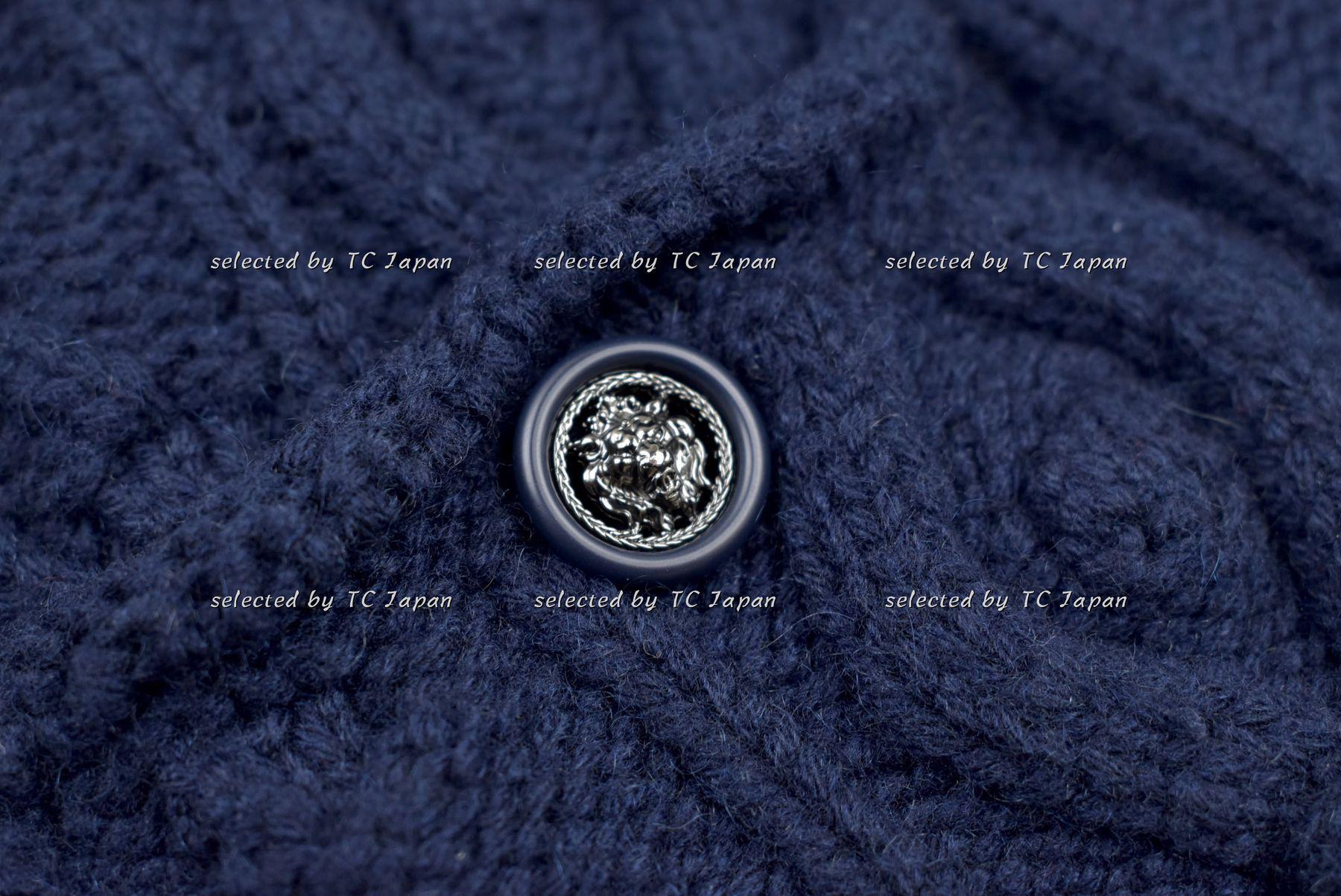 CHANEL 13PF Wine Red Navy Cashmere Cardigan 36 38 40 シャネル ワインレッド・ネイビー・カシミア・カーディガン - シャネル TC JAPAN
