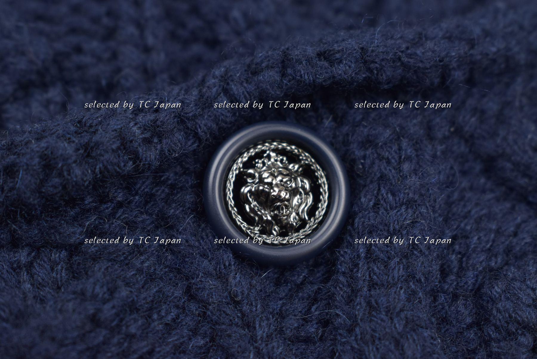 CHANEL 13PF Wine Red Navy Cashmere Cardigan 36 38 40 シャネル ワインレッド・ネイビー・カシミア・カーディガン - シャネル TC JAPAN