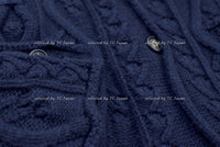 CHANEL 13PF Wine Red Navy Cashmere Cardigan 36 38 40 シャネル ワインレッド・ネイビー・カシミア・カーディガン - シャネル TC JAPAN