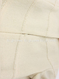 CHANEL 08A  Ivory Wool Tweed Dress 38 シャネル クリーム・アイボリー・ツイード・ワンピース 即発