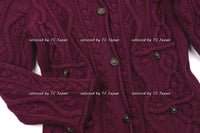 CHANEL 13PF Wine Red Navy Cashmere Cardigan 36 38 40 シャネル ワインレッド・ネイビー・カシミア・カーディガン - シャネル TC JAPAN