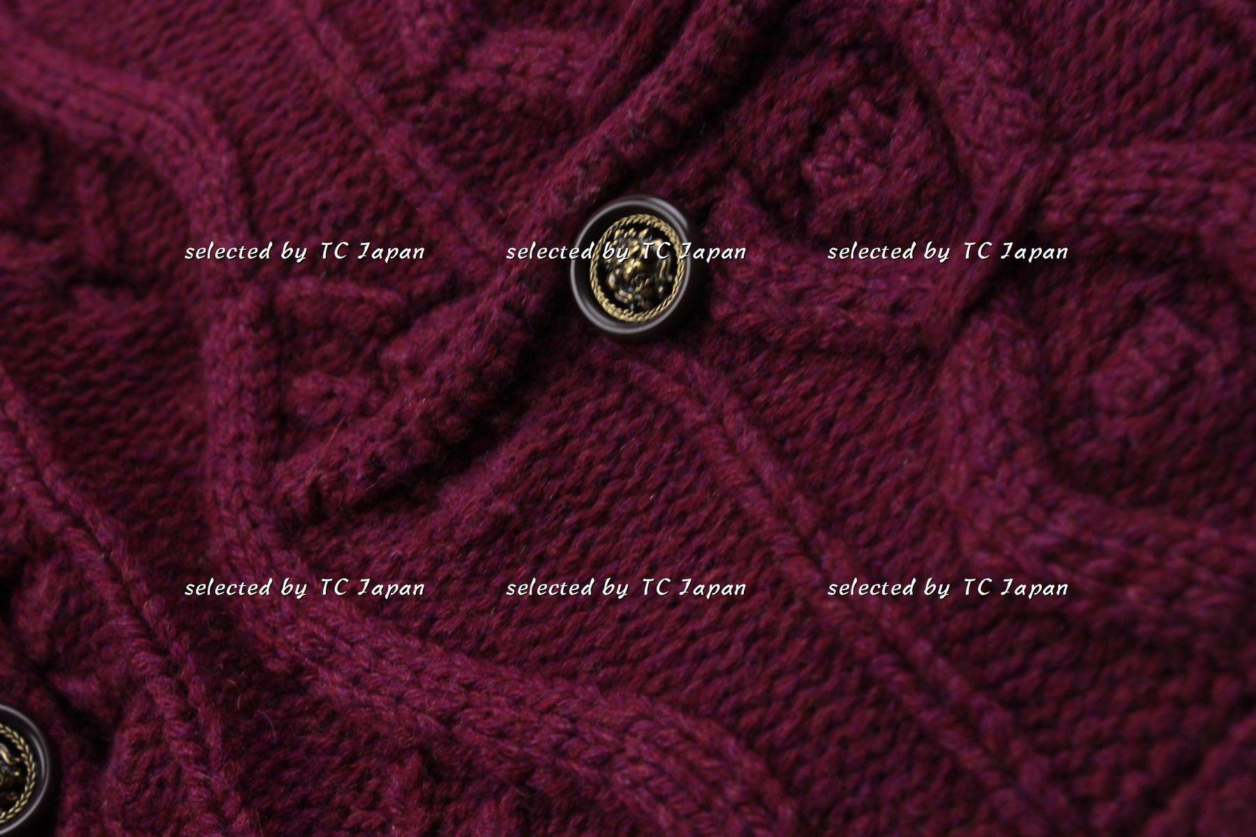 CHANEL 13PF Wine Red Navy Cashmere Cardigan 36 38 40 シャネル ワインレッド・ネイビー・カシミア・カーディガン - シャネル TC JAPAN