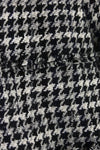 CHANEL 07S Black Houndstooth Fringe Silk Linen Wool Tweed Jacket 36 40 シャネル フリンジ ツイード ジャケット スカート スーツ 千鳥格子 即発