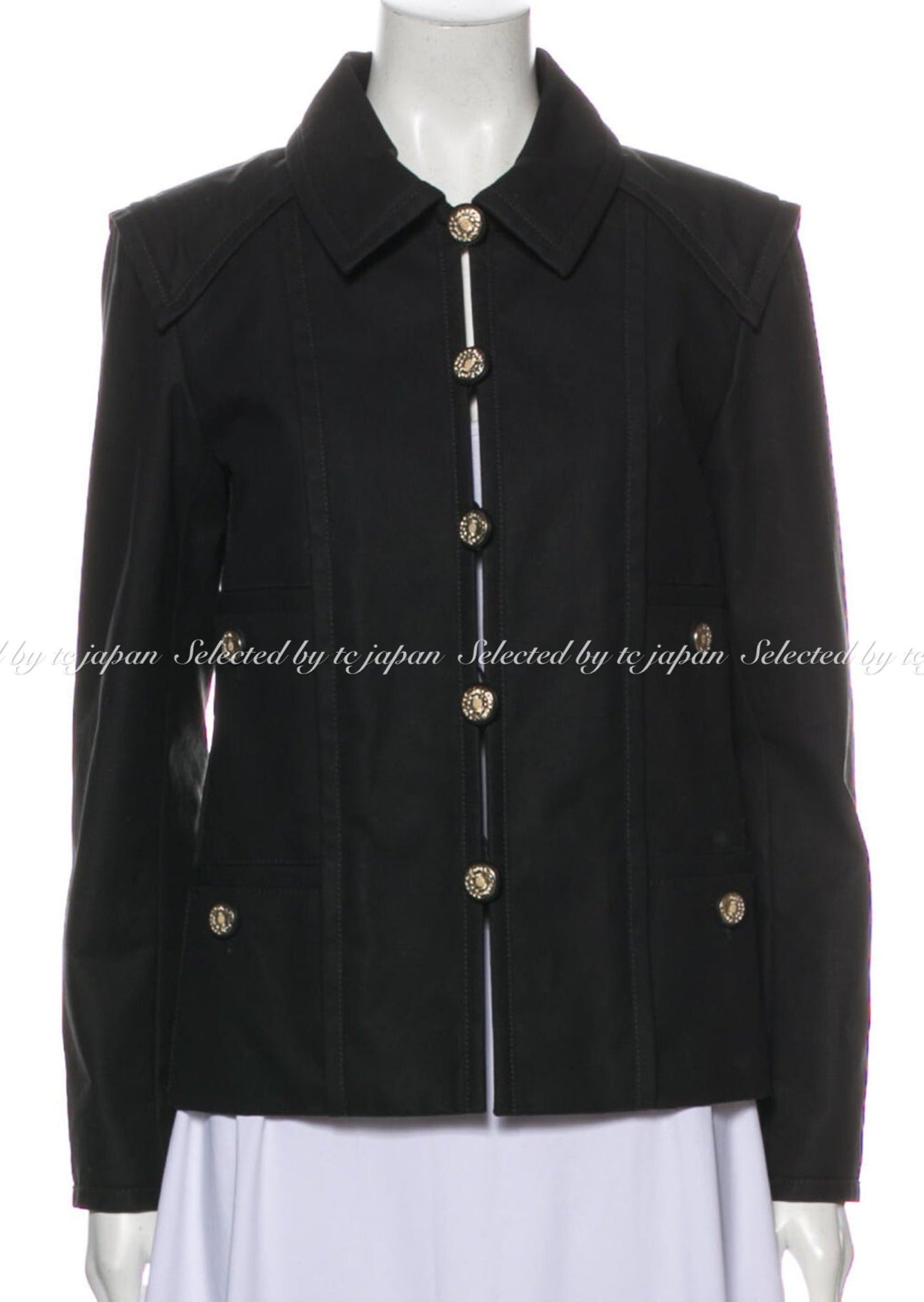シャネル ブラック・ゴールドボタン・ジャケット CHANEL 20C Black Jacket Gold Buttons TC JAPAN