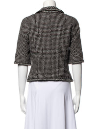 Chanel 11S Black White Jacket Dress Skirt Suit 44 シャネル 黒白 半袖ツイード・ジャケット・スカート・ワンピース・スーツ