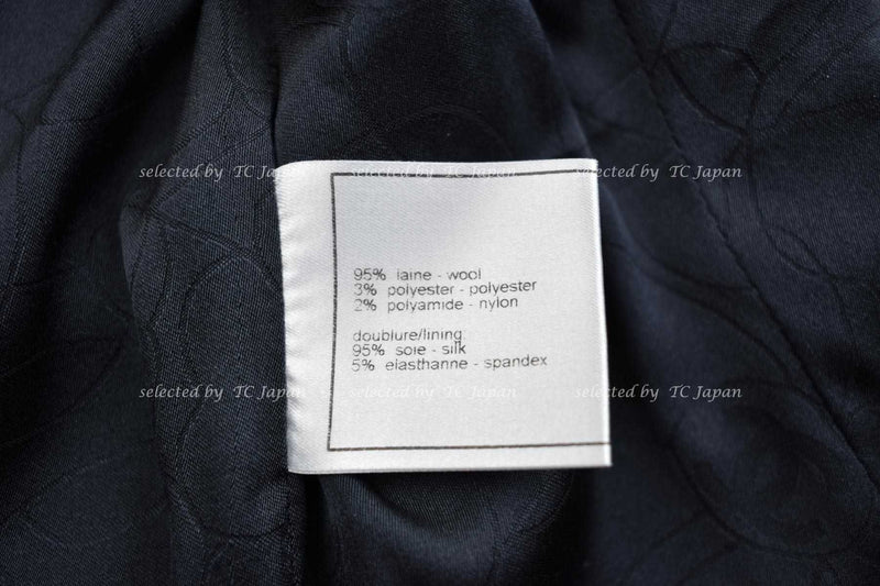 CHANEL 03A Black Purple Metallic Tweed Jacket Skirt Suit 38 40 シャネル ブラック・パープル・ツイード・ジャケット・スーツ 即発