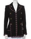 CHANEL 11PF Gripoix Button Wool Tweed Jacket Coat 36 シャネル ジュエリーボタン・ウール・ツイード・ジャケット・コート