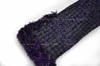 CHANEL 03A Purple Black Metallic Wool Tweed Jacket 38 40 シャネル パープル ブラック ウール ツイード ジャケット 即発
