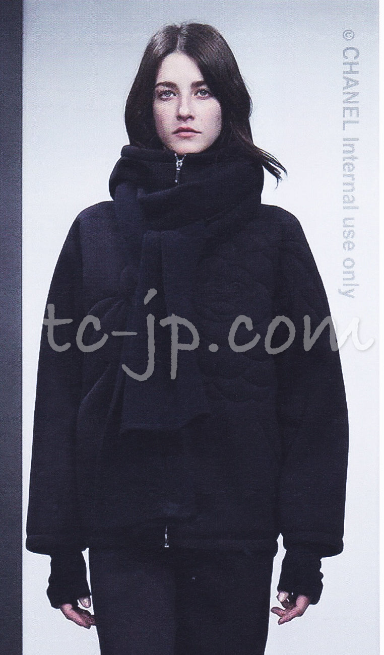 CHANEL 15B Black CC Logo Zip Hoodie Tops 36 38 40 シャネル ブラック・CCロゴ・パイルジップ・パーカー