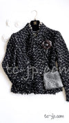 CHANEL 06A Black Purple Tweed Jacket Skirt 38 シャネル ブラック パープル ツイード スカート 即発