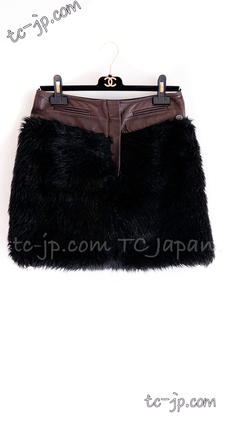 CHANEL 10A Brown Leather Jacket Coat Skirt 38 シャネル ブラウン・レザー・ジャケット・スカート 即発
