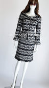 CHANEL 06C Black White Tweed Jacket Skirt Suit 36 38 シャネル ブラック・ホワイト・ツイード・ジャケット・スカート・スーツ 即発