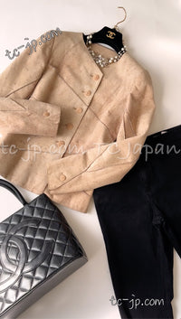 CHANEL 00C Calf Skin Suede Leather Jacket 34 36 シャネル カーフスキン・スウェード・レザー・ジャケット 即発