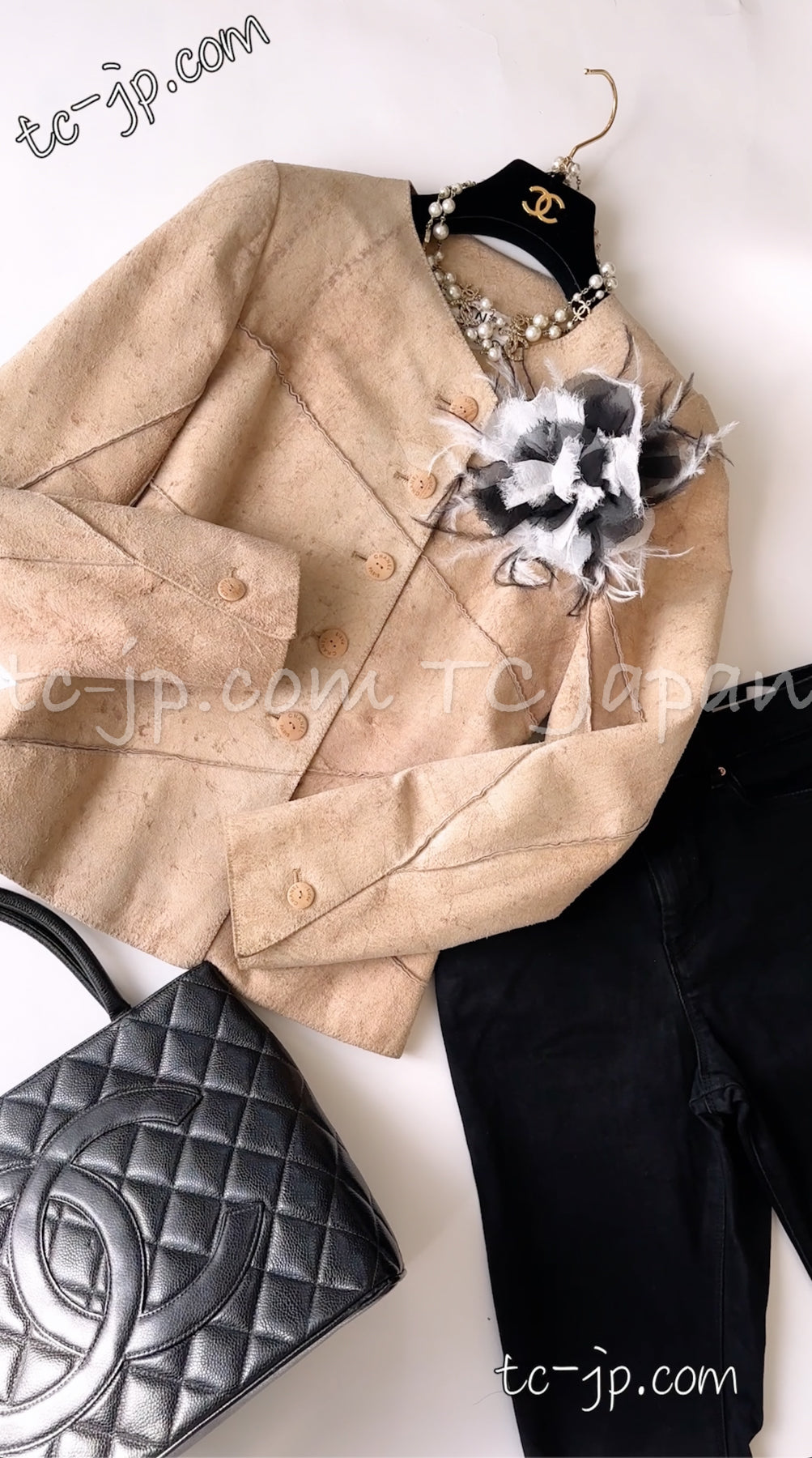 CHANEL 00C Calf Skin Suede Leather Jacket 34 36 シャネル カーフスキン・スウェード・レザー・ジャケット  即発