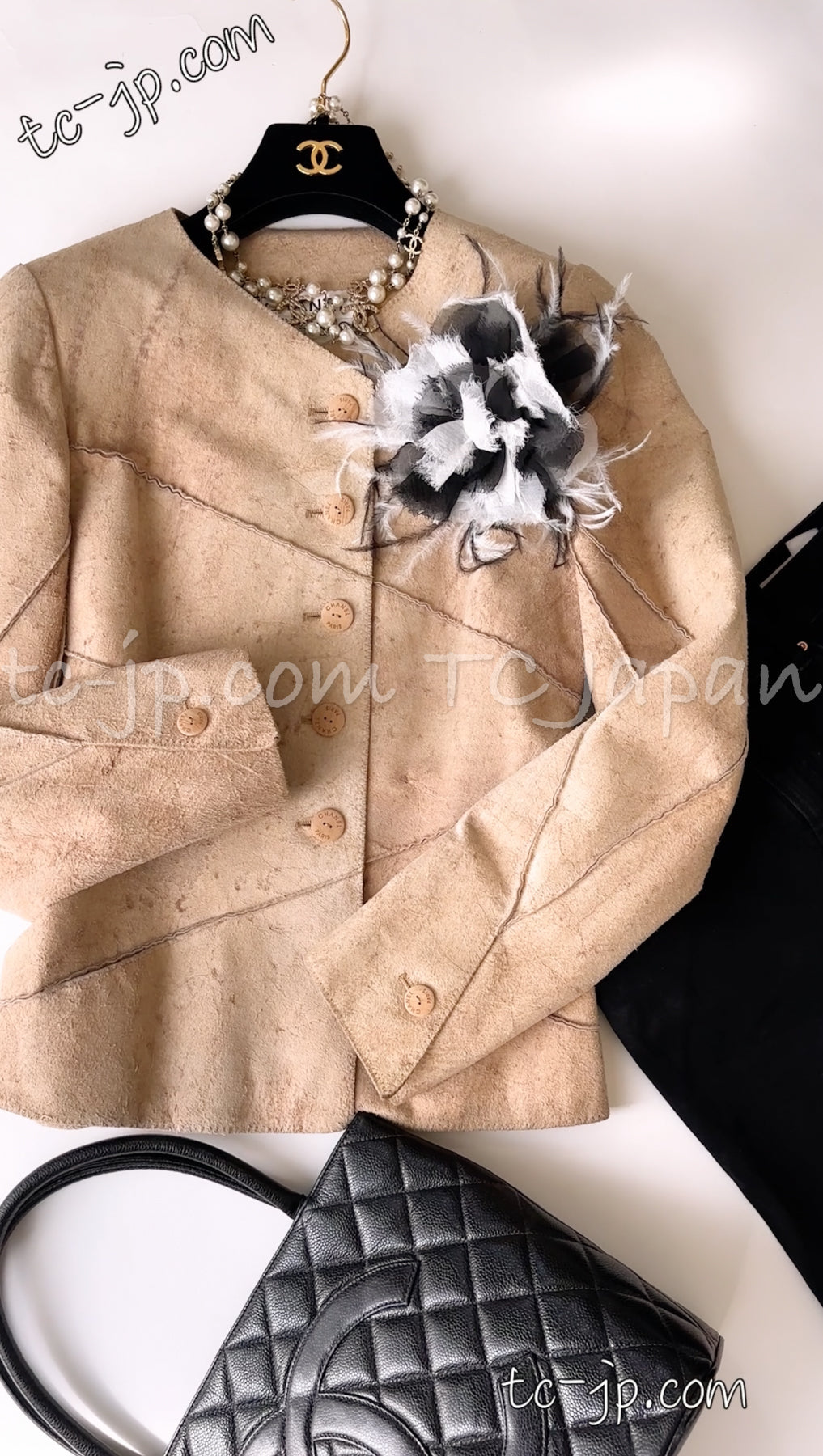 CHANEL 00C Calf Skin Suede Leather Jacket 34 36 シャネル カーフスキン・スウェード・レザー・ジャケット  即発