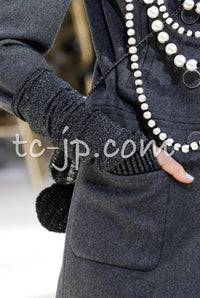 CHANEL 16A Gray Wool Double Coat 34  シャネル グレー・メルトン ウール・ダブル・コート 即発