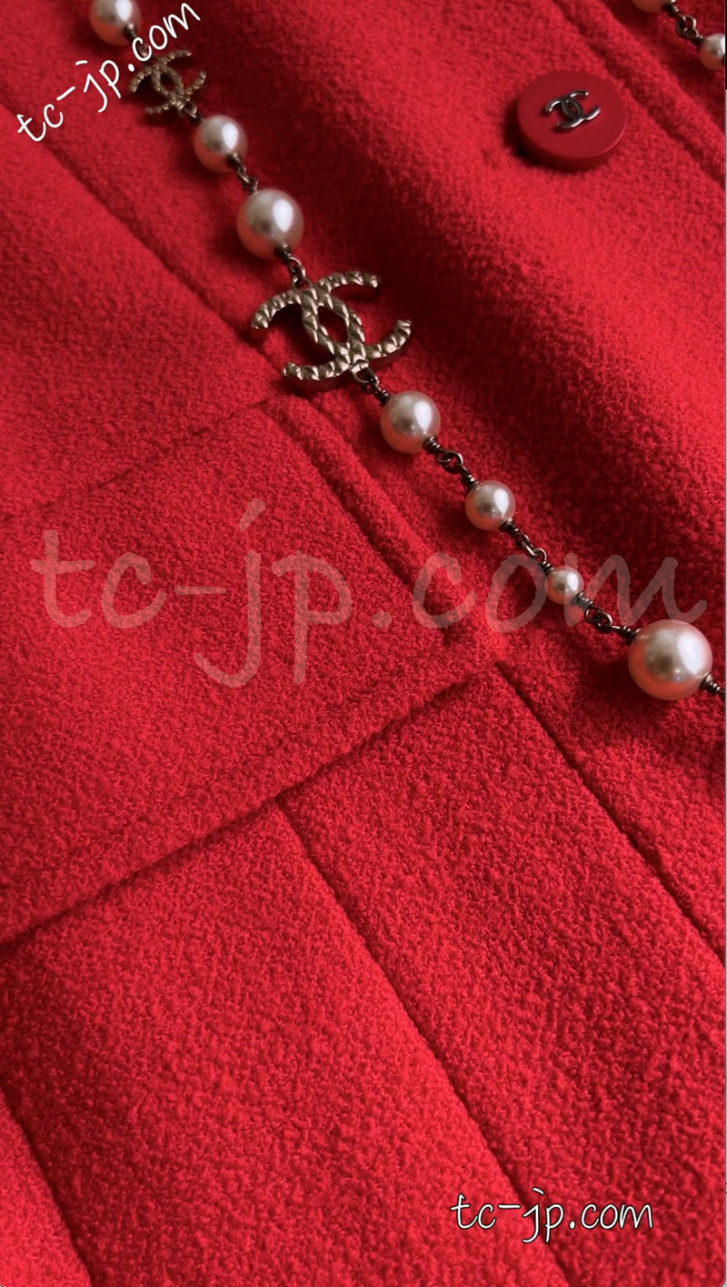 CHANEL 96S Coral Peach Jacket Coat 38 シャネル コーラルピーチ・ジャケット・コート 即発