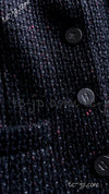 CHANEL 01A Black Wine Collarless Wool Tweed Jacket 36 シャネル ブラック・ワイン・ウール・ツイード・ジャケット 即発