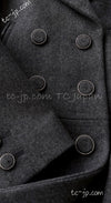 CHANEL 16A Gray Wool Double Coat 34  シャネル グレー・メルトン ウール・ダブル・コート 即発