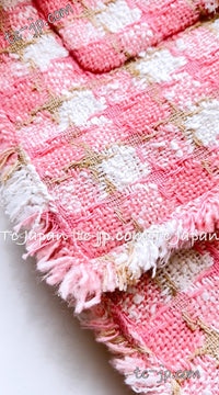 CHANEL 04C Pink White Tweed Fringe Jacket 36 38 40 42 44 シャネル ピンク・ホワイト・ツイード・フリンジ・ジャケット 即発