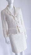 CHANEL 05C Penelope Cruz White Ivory Tweed Jacket Skirt Suit 34 36 シャネル ペネロペクルス着・ホワイト・アイボリー・ツイード・ジャケット・スカート・スーツ 即発 - TC JAPAN