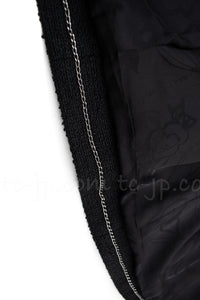 CHANEL 13A Black Wool Silk Jacket Coat 42 シャネル  ブラック・ウール・シルク・ジャケット 即発