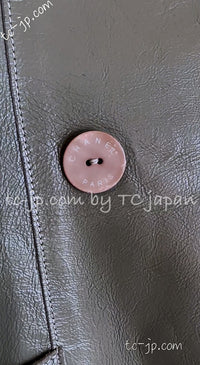 CHANEL 03C Gray Moss Calfskin Leather Camellia Jacket 38 シャネル モス・グレー・カメリア・カーフスキン・レザー・ジャケット 即発